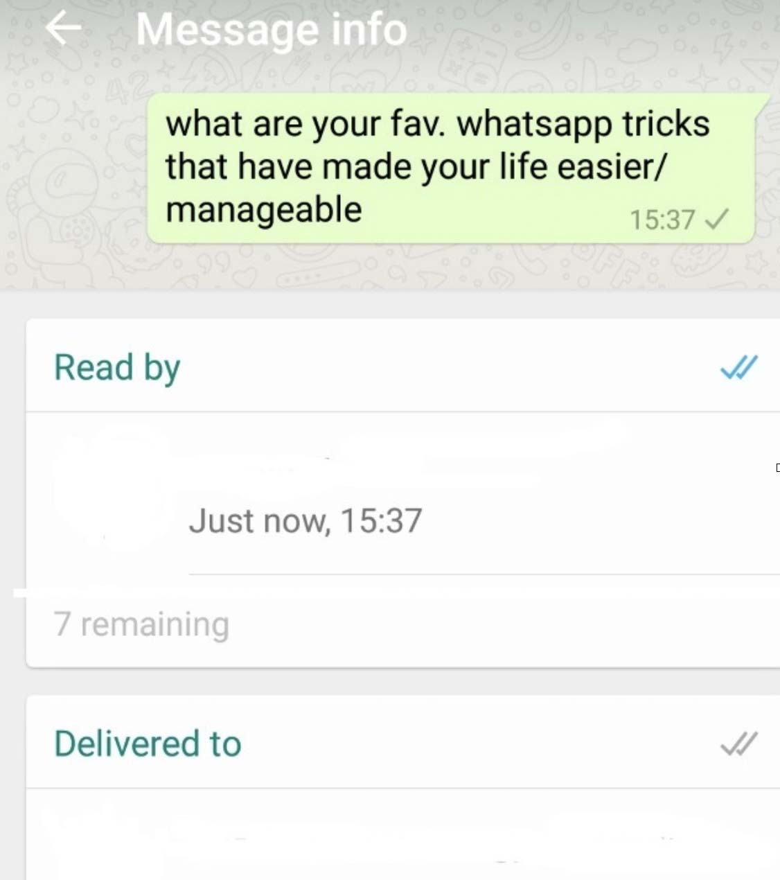 O estado da sua mensagem no WhatsApp